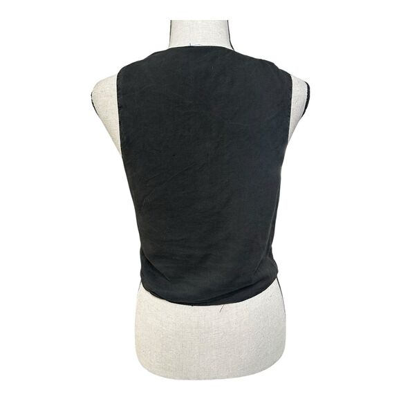 Vintage Thums-Up Boho Embroidered Patchwork Vest | Beaded Festival Top | Size S - Picture 3 of 7